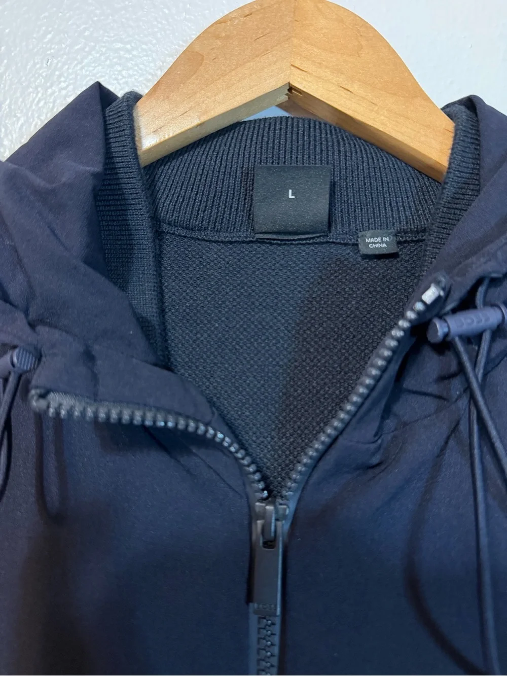 BOSS Men's Hooded SOFTSHELL JACKET KNITTED Large tech travel performance